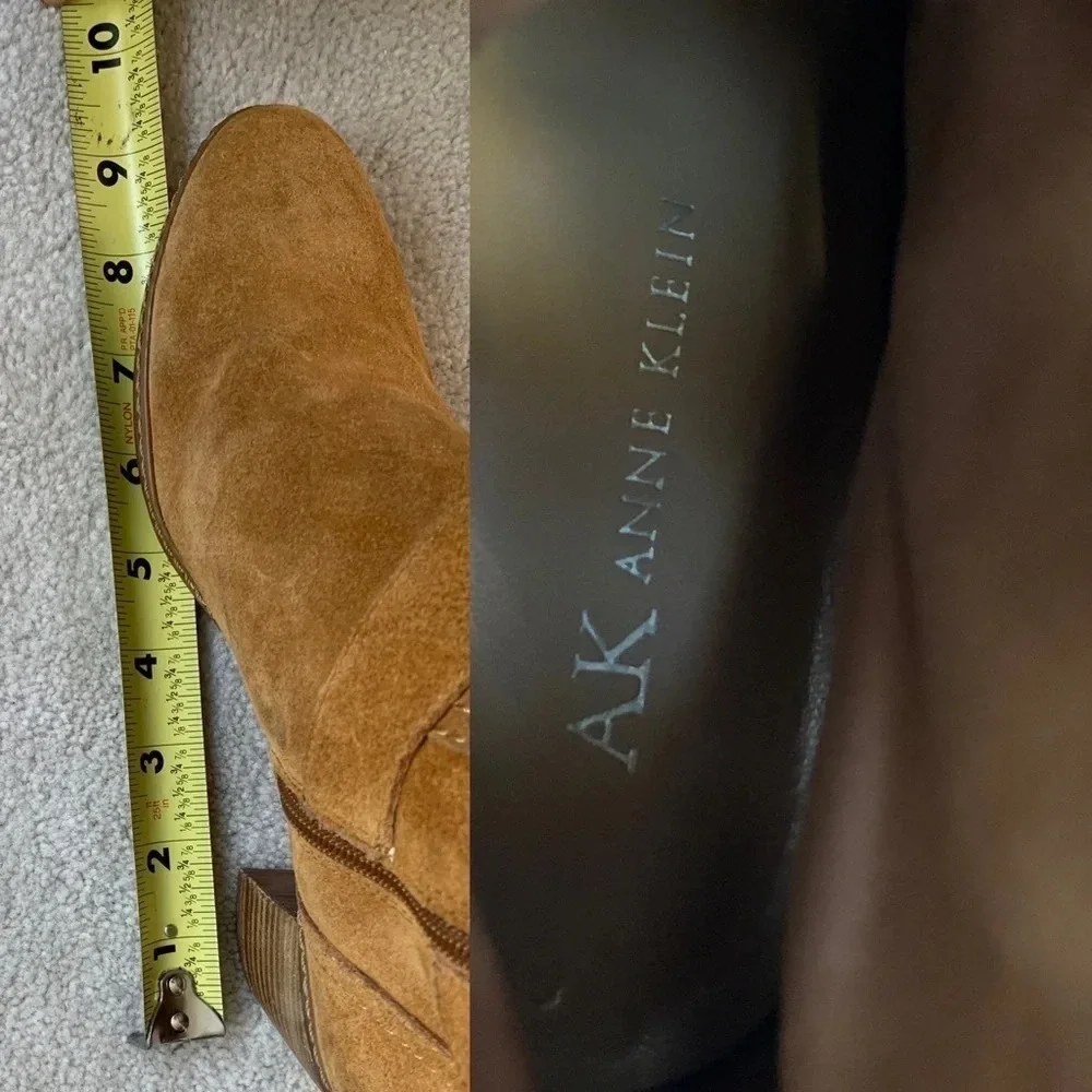 AK Anne Klein Suede bootiesS Brown size 7